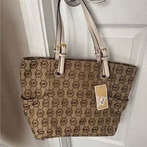 Michael Kors Tan Logo Tote Bag